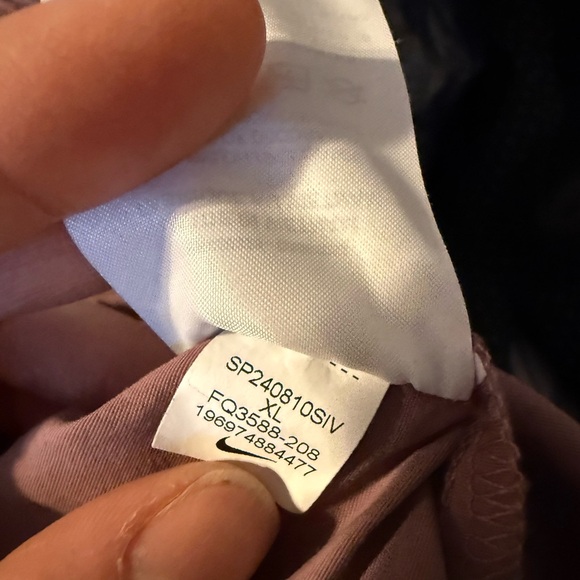 Nike Pants Sportswear Everything Wovens Women's XL Mauve Mid-Rise Open-Hem Wide - Picture 11 of 11